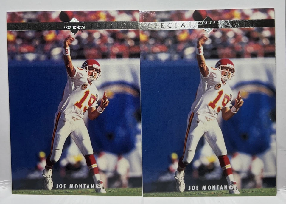(2) Joe Montana 1995 Upper Deck #SE14 Special Edition CARD Kansas City Chiefs - Image 1 of 1