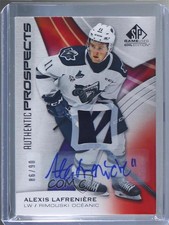2019 Upper Deck SP Game Used CHL Edition Red /90 Alexis Lafreniere #1 Patch Auto