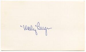 1930's -Wally Berger- Signed/Autograph/Auto Boston Braves Baseball Index Card