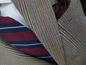 Selfridges Savile Row London Heavy English tweed stripe sport coat 44 L - Picture 1 of 9