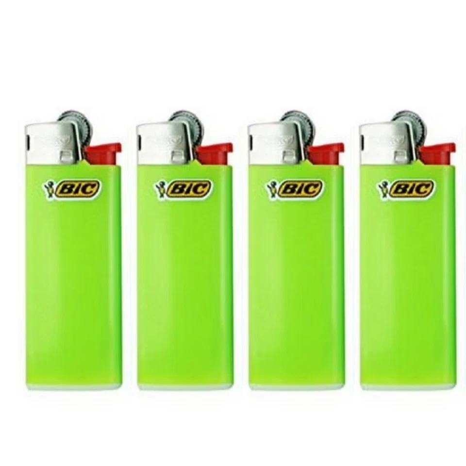 Mini encendedores BIC tamaño de bolsillo clásicos 4 quilates cada color conjunto seguro y resistente a los niños Foto 1 de 4