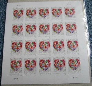 20 Forever USA Stamps Quilled Paper Heart Mint Unused Sealed 160-73-91 - Picture 1 of 2