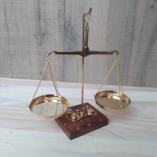 Antique Style Gold and Diamond Weighing Scales Brass Balance Scale Made in Ind