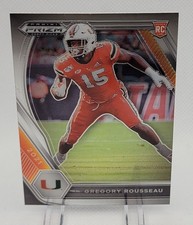 🏈GREG ROUSSEAU ROOKIE RC 2021 PRIZM Miami U Buffalo Bills Football Card🏈