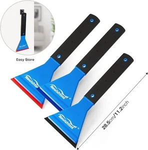 3 PCS Different Durometer Blades Long Handle Rubber Squeegee, Water Wiper Swiper - Picture 1 of 4