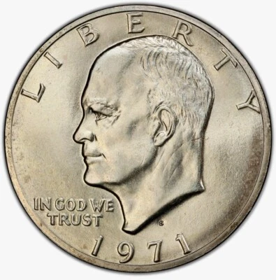 Silver Eisenhower Ike Dollar 1971 S PCGS Graded MS 65 Uncirculated $1 Coin - Image 1 of 4