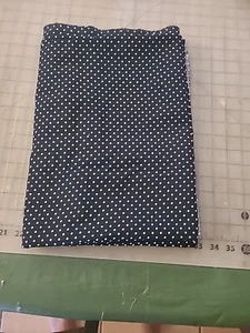 Navy Blue Polka Dot Corduroy Fabric - Picture 1 of 3