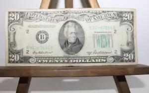 1950 B 20 Dollar Federal Reserve Note B923878568 Circulated - Picture 1 of 4