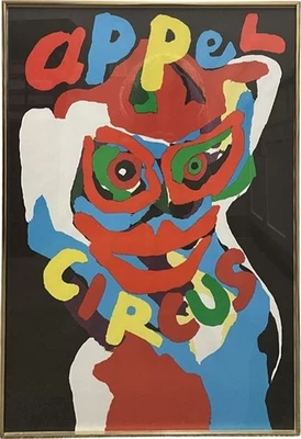 Impressão litográfica Karl Appel "Appel Circus" Galeria 1975 32,25" x 23,25" - Imagem 1 de 3