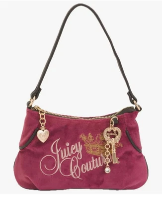Juicy Couture Juicy Plum Berry Mini Shoulder Bag Satchel Wristlet Key OH SO CUTE - Image 1 of 4