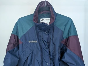 Vintage Columbia Williwaw Colorblock Windbreaker Jacke Blau Grün Lila Größe M - Bild 1 von 12