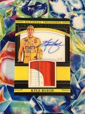 2020 KYLE BUSCH NATIONAL TREASURES PATCH AUTO /5 - Image 1 of 4
