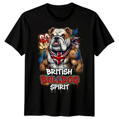 Camiseta de hombre British Bulldog Spirit cultura británica camiseta arte gráfico Foto 1 de 4
