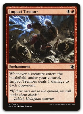 Impact Tremors #140 (NM) Dragons of Tarkir DTK Magic MTG - Image 1 of 2