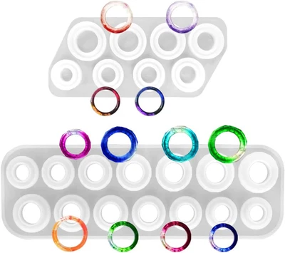 Stampo per Anelli in Resina Da 2 Pezzi Di Tutte Le Dimensioni, Stampi in Silicon - Immagine 1 di 4