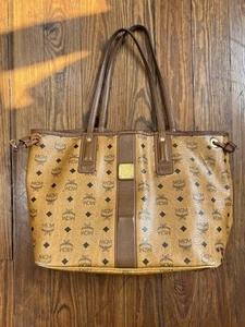 MCM Visetos Liz Reversible Purse Cognac Braun Monogram Tote Bag - Bild 1 von 17