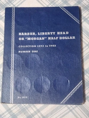 Lote medio dólar barbero 1892-1903 en carpeta whitman (8) Foto 1 de 4