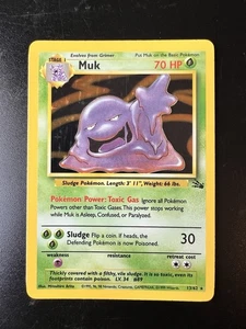 Pokemon Card Muk 13/62 Holo Rare Fossil Original 1999 WOTC - Picture 1 of 2