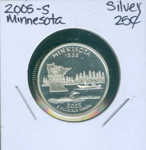 2005-S Silver Minnesota Quarter Proof Cameo Quality Auction #NEW-05 - Picture 1 of 2