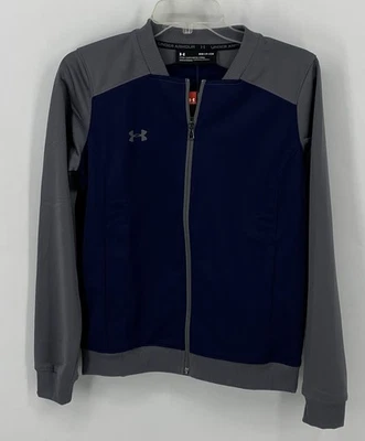 Chaqueta Under Armour para mujer pequeña gris/azul elástica cremallera completa nueva con etiquetas Foto 1 de 4
