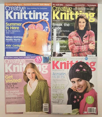 4 Creative Knitting Magazines Lot May July September 2007, Winter 2012 Patterns  - Image 1 of 4