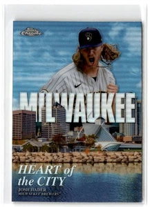 2022 Topps Chrome Heart of the City Josh Hader #HOC-8 Milwaukee Brewers - Picture 1 of 2