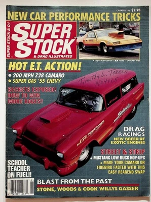Super Stock Magazine January 1989 Vol 25 No 1 Drag Racing Chevy Camaro - Imagem 1 de 2