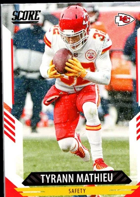 2021 Score Gold Tyrann Mathieu Kansas City Chiefs #7 - Image 1 of 2