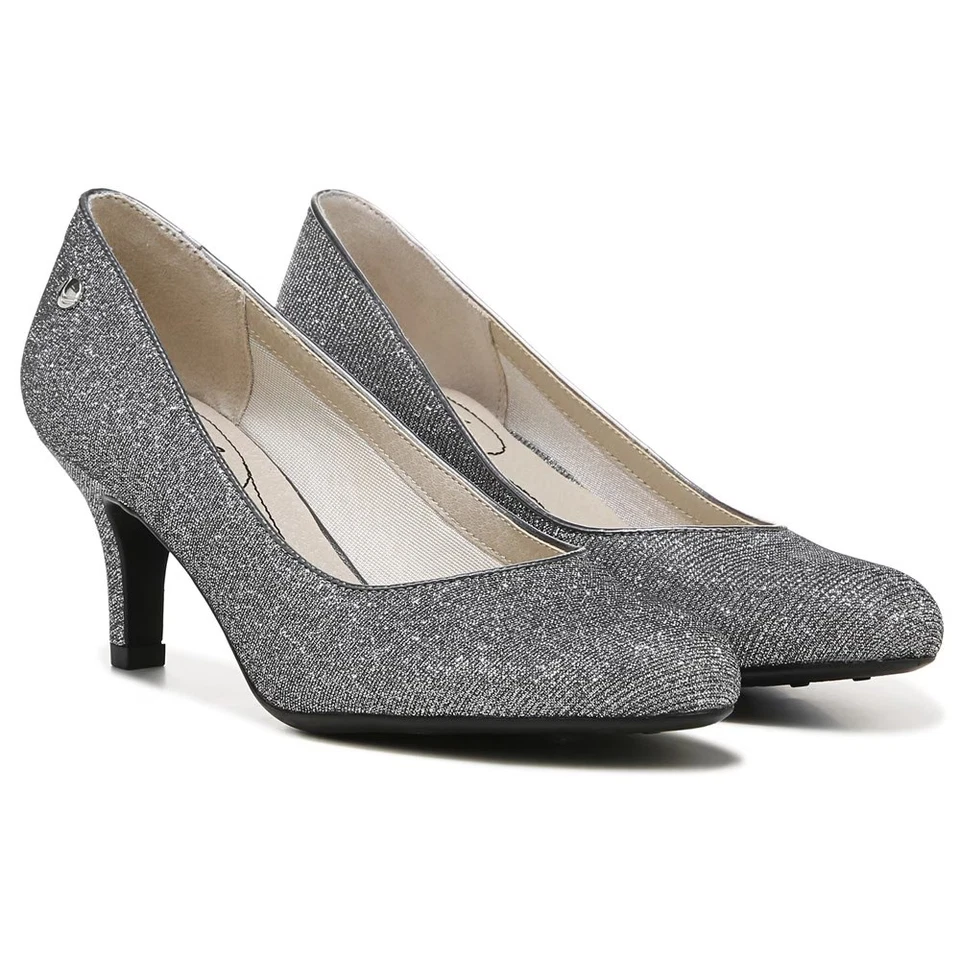 LifeStride Parigi Pumps 8.5 M Pewter Silver Formal Bridesmaid Year's Eve
