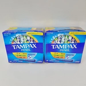 2 Tampax Pearl Dreierpack Tampons Regular Super & Super Plus Saugfähigkeit 34 Ct - Bild 1 von 3