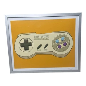 Super Nintendo Entertainment System Controller PICTURE Wall Artwork 10.5 X 8.5 - Picture 1 of 6
