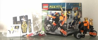LEGO Agents Gold Tooth's Getaway 8967 Gold Dino Motorcycle Minifigure Lot - Image 1 of 4