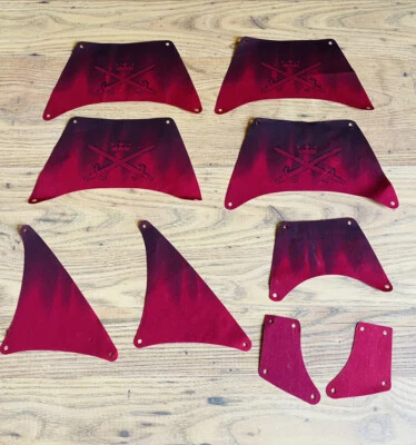 LEGO 4195 Pirates королева Анна месть ткани паруса полный комплект 9 парусов темно-красный # - Изображение 1 из 4