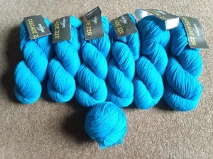 7x Cascade Yarns Turquoise Wool - Picture 1 of 3