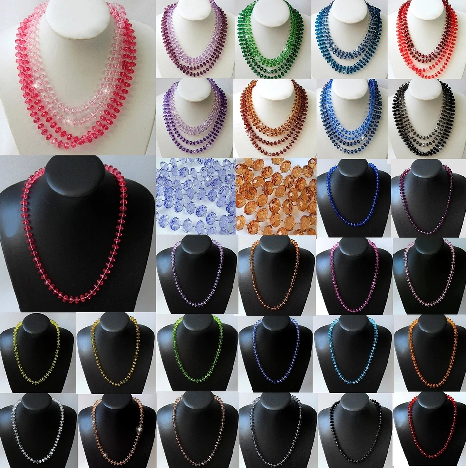 Kette Perlenkette Halskette Perlen Modeschmuck Damen Kinder Wickelkette VZ5# - Bild 1 von 1