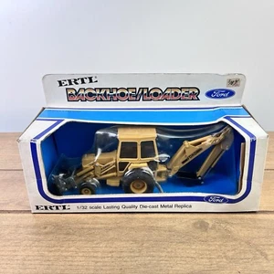 Vintage ERTL Vintage Ford 555A Backhoe/Loader 1456-141H New In Box - Picture 1 of 10