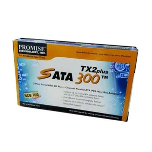 PROMISE SATA300 TX2 SATA PATA Controller Card SATA ATA 300 44 PIN IDC Ultra 133 - Picture 1 of 4