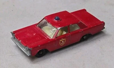 No. 59 1965 Ford Galaxie Fire Chief   Matchbox Lesney England - Image 1 of 4