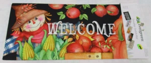 Evergreen  Sassafras Switch Mat Insert Welcome Harvest Scarecrow Fall  NEW - Picture 1 of 2