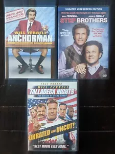 Anchorman / Step Brothers / Talladega Nights DVD Will Ferrell 3-Movie LOT Set - Picture 1 of 1