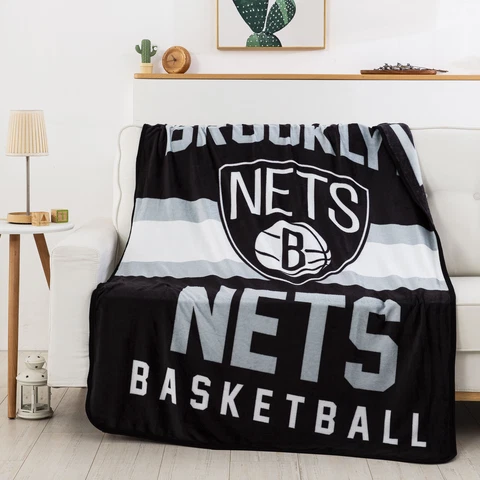 Northwest NBA Brooklyn Nets "Singular" Silk Touch Throw Blanket, 45" x 60" Cover