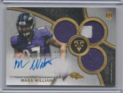 Maxx Williams 2015 Topps Triple Threads rookie RC RPA autograph auto card /99 - Image 1 of 2