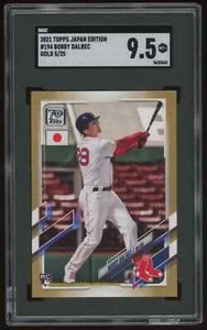 BOBBY DALBEC 2021 Topps Japan Edition GOLD BORDER SP RC 05/25! SGC MT+ 9.5! #194 - Picture 1 of 2