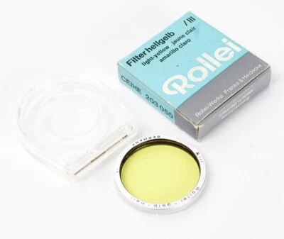 Filter Rolleiflex LIGHT YELLOW -1 Bay 3 RIII R3 for 2.8F 2.8E  2.8C TLR No.0660 - Image 1 of 2
