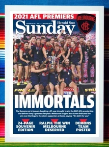 Framed 2021 MELBOURNE DEMONS AFL Premiers Poster - 45cm x 32cm x 3cm - Picture 1 of 3