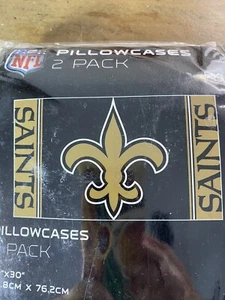 NFL New Orleans Saints Pillowcases, Bedding Set Of 2 (20"x30") New in Package - Picture 1 of 3