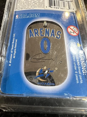 Washington Wizards Metal Gilbert Arenas NBA team logo dogtag keyring foco Cover