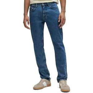 BOSS Mens Jeans - Mens BOSS Delaware Slim Fit Jeans - Kick Mid Blue Stretch - Picture 1 of 3
