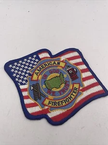 American FireFighter  Patch American Flag - Picture 1 of 2