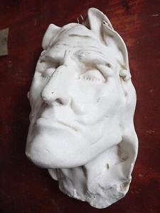 19thC Death Mask Dante Divine Comedy 9 Circles of Hell Plaster Bust Sculpture - Picture 1 of 5